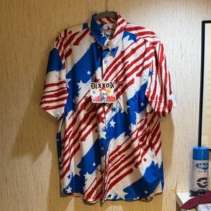 DIXXON Patriotic Red, White, and Blue Men's Shirt